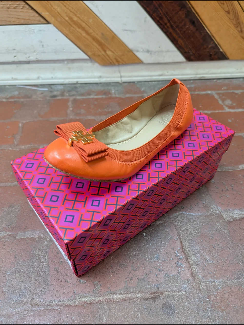 Tory Burch Sedgewick Ballet Flats Poppy red